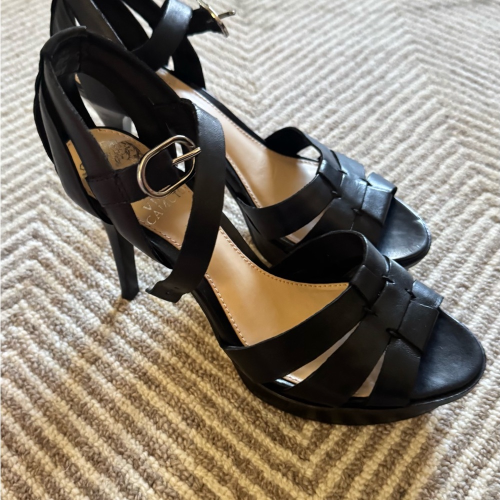 Vince Camuto Black Strappy Heels - Picture 2 of 10